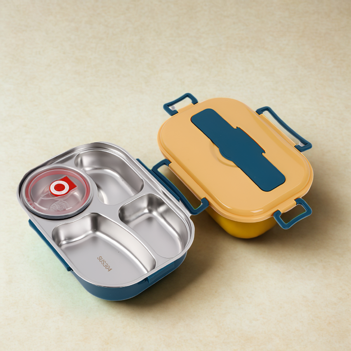 Portable thermal food container, ideal for camping, picnics, and outdoor adventures.