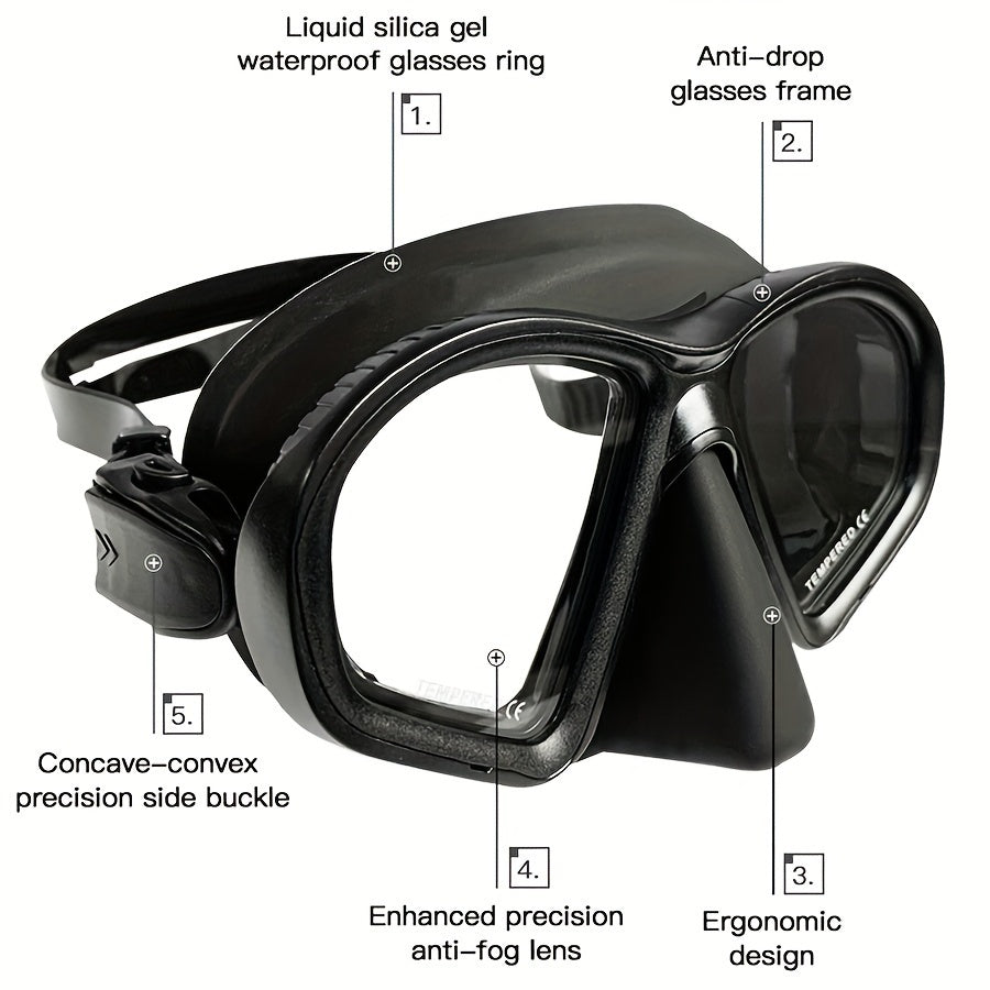 Robust tempered glass construction for long-lasting underwater exploration.
