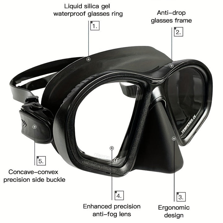 Robust tempered glass construction for long-lasting underwater exploration.
