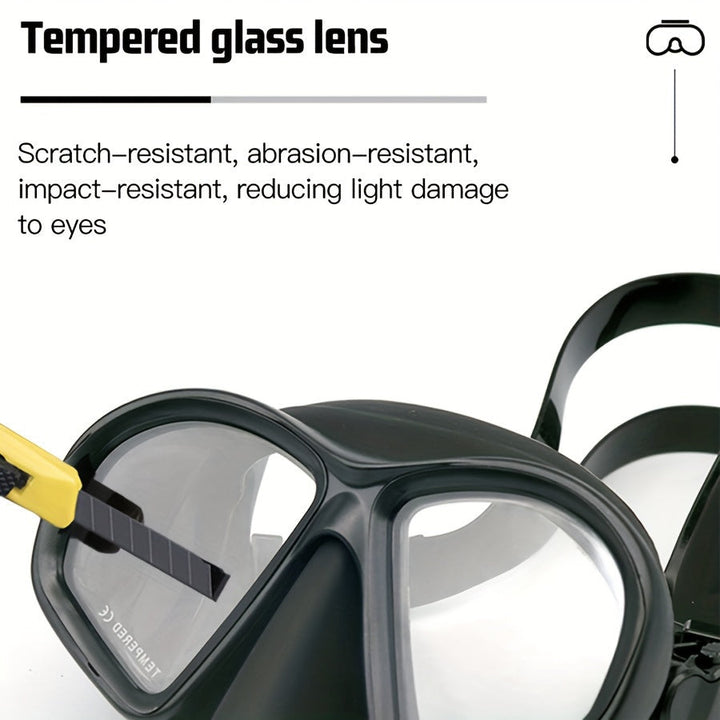 Enjoy wider fields of view with this anti-fog, tempered glass swimming mask.