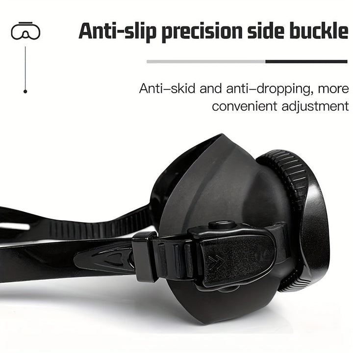 Crystal clear visibility with our anti-fog tempered glass diving mask.