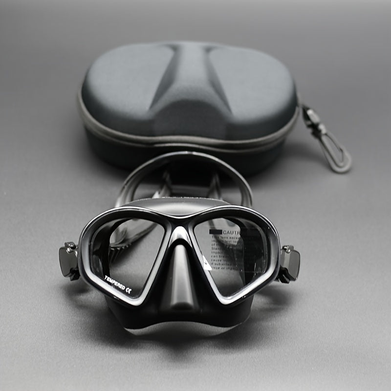 Underwater camera mount on this dive mask allows capturing aquatic exploration.