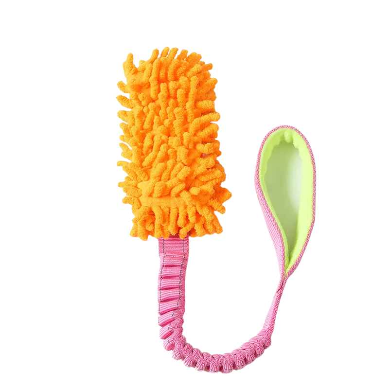 Interactive dog toy, Tug Buddy, promoting physical activity and bonding.