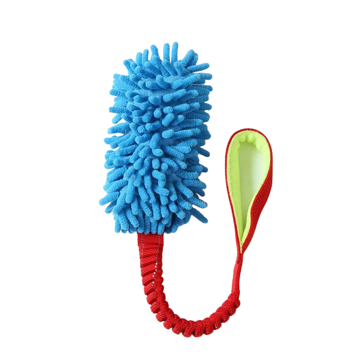 Safe and durable pet supply: the Tug Buddy dog toy for endless fun.