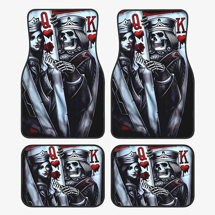 All-weather car mats, universal, non-slip, durable automotive accessory. Easy-clean design.