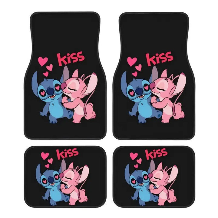 Black universal car floor mats, non-slip, heavy-duty, easy to clean. Durable.