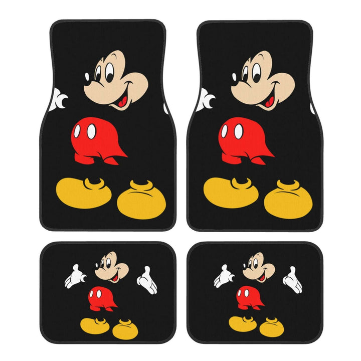 Black universal car mats, heavy-duty, interior protection. Non-slip, universal fit.