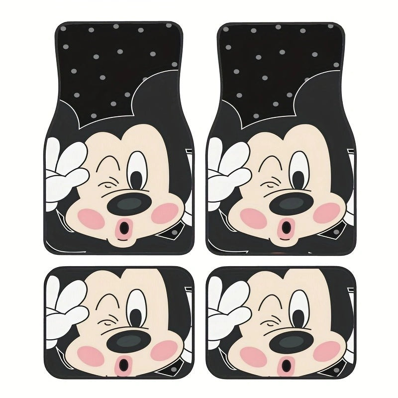 Non-slip universal car floor mats, heavy-duty, all-weather. Durable for interior protection.