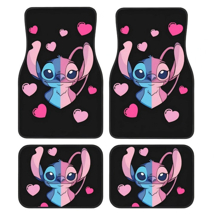 Universal car floor mat set, heavy-duty, protects vehicle interior from dirt and spills.