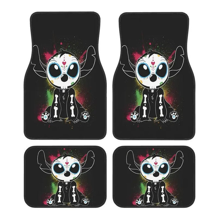 Durable automotive floor mats, universal fit, non-slip, black. Ideal for car interior protection.