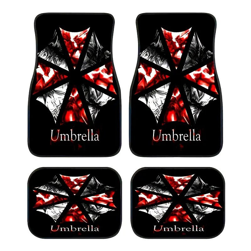 Universal fit car floor mats, all-weather protection, durable automotive accessory. Non-slip.