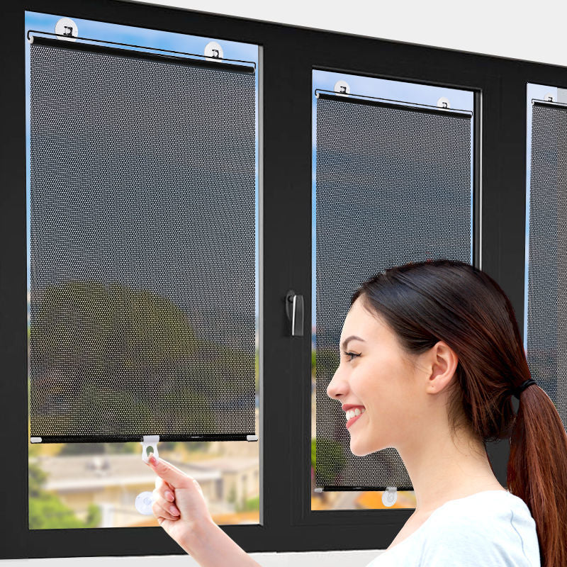 Easy install sun-blocking roller blind for effective window treatment and heat control.