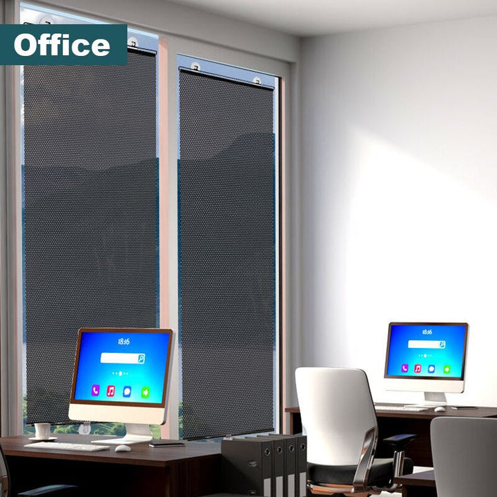 Blackout roller blind, ideal for UV protection and privacy in any room.