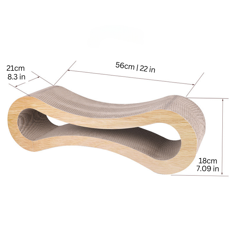 Feline's favorite eco-friendly cardboard cat scratcher bed & lounge. Durable pet furniture protector.