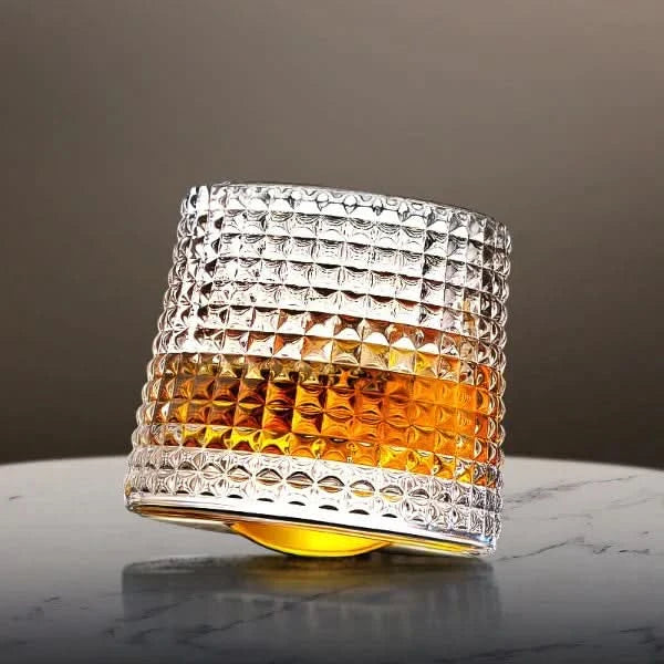 Edo Style spinning whiskey glasses with Japanese-inspired design for tasting scotch or bourbon.