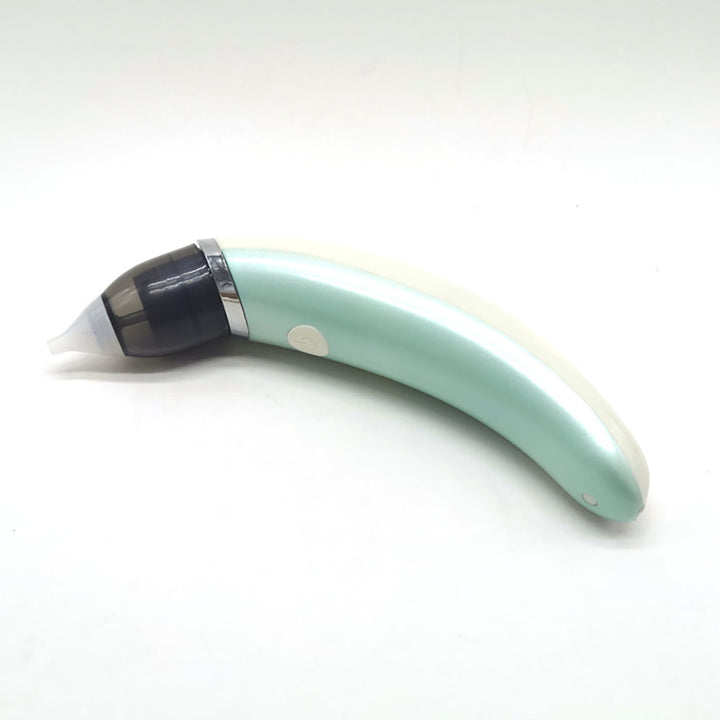 Close-up of rechargeable baby snot remover, essential for newborn congestion relief.