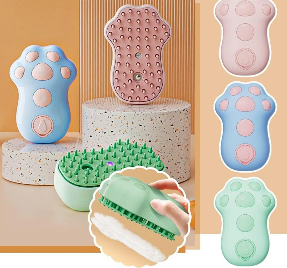 Cat massage brush, electric for stress relief & grooming. Promotes pet relaxation & healthy coat.