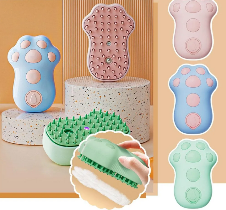 Cat massage brush, electric for stress relief & grooming. Promotes pet relaxation & healthy coat.