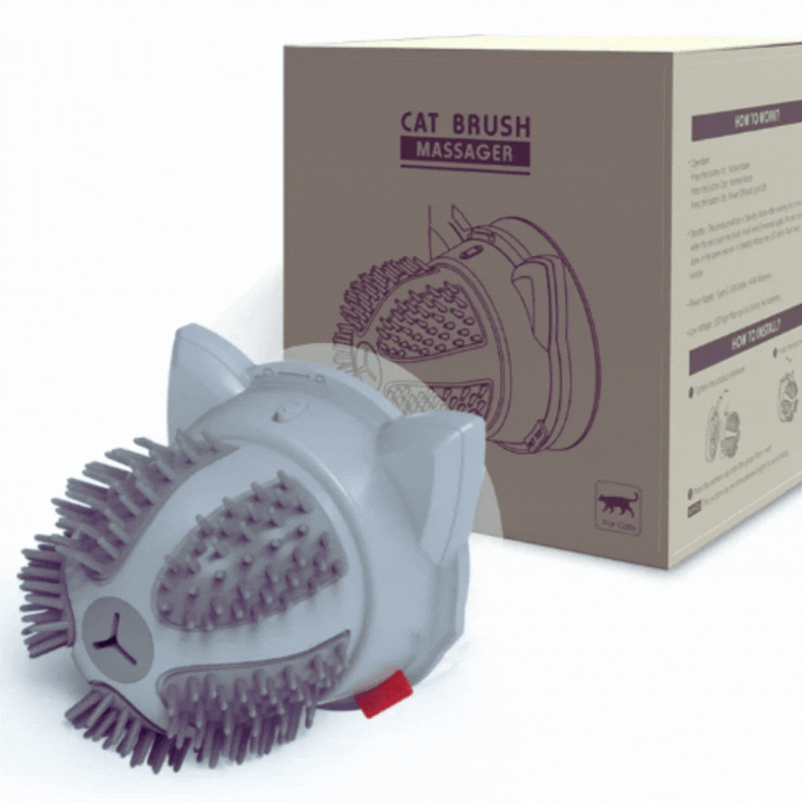 Advanced electric self-massager for cats, featuring dual power & catnip for ultimate pet grooming & relaxation.