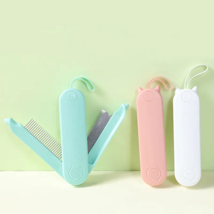 Electric pet detangling brush for cats & dogs, gentle grooming & shedding reduction.