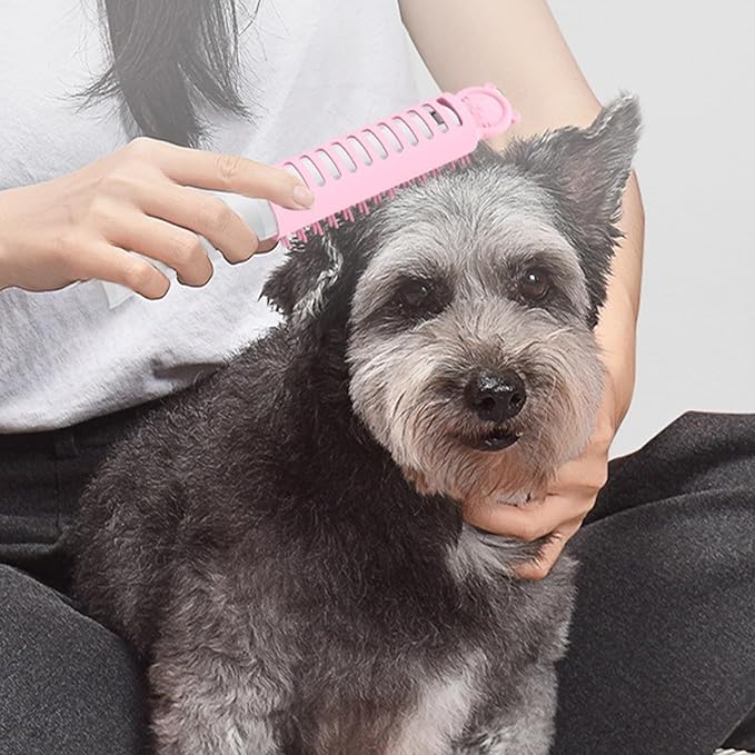 Heated pet brush provides comfort grooming for dogs & cats. Gently detangles for a healthy, shiny coat.