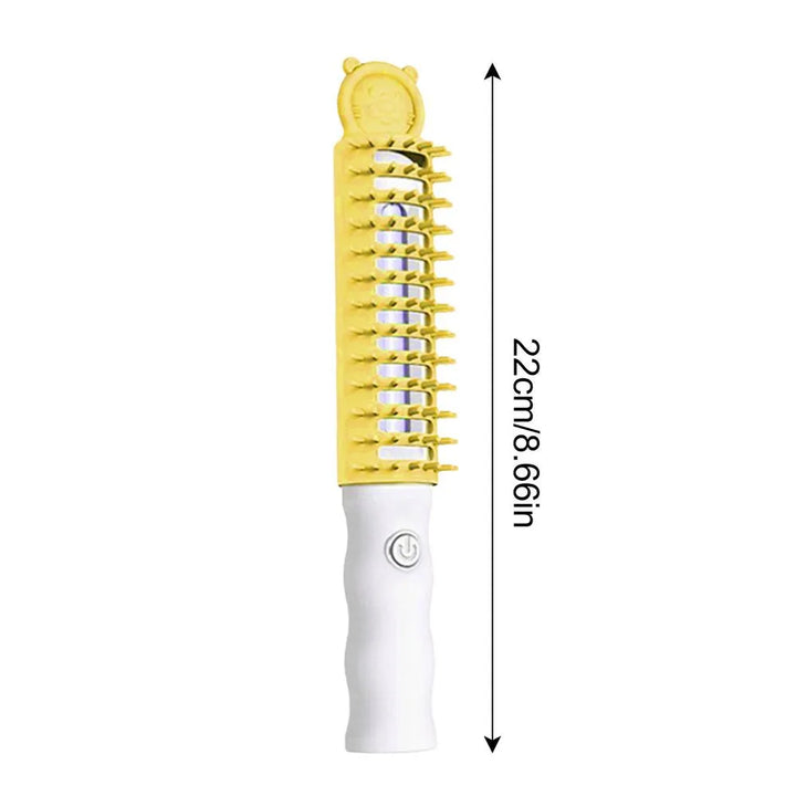 Use this electric heated pet brush for gentle dog & cat grooming. Detangles, soothes, & improves coat health.