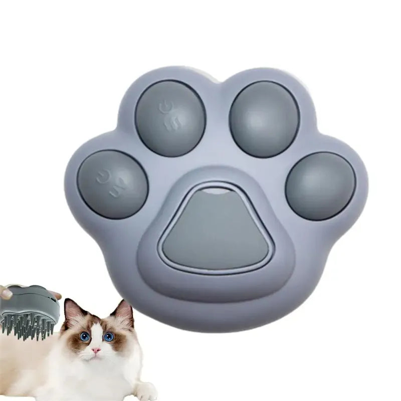 Electric pet brush with mist spray for effective dog & cat grooming, promoting a healthy, shiny coat.