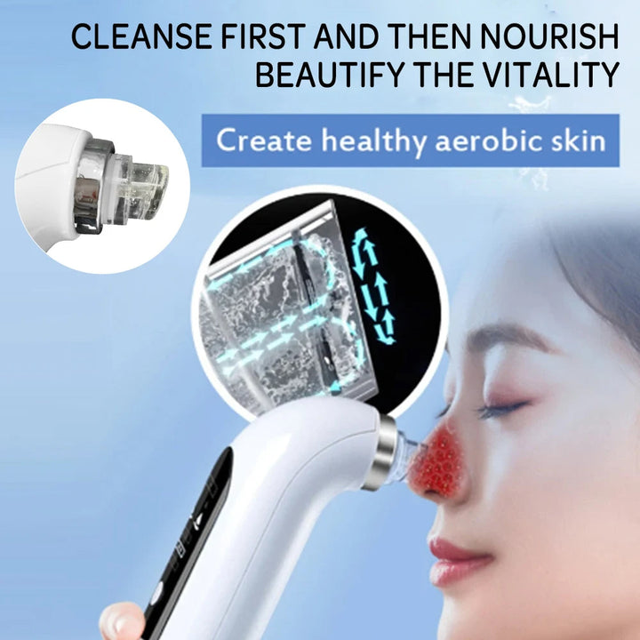 Achieve clear, radiant skin with this powerful electric blackhead remover and pore vacuum.