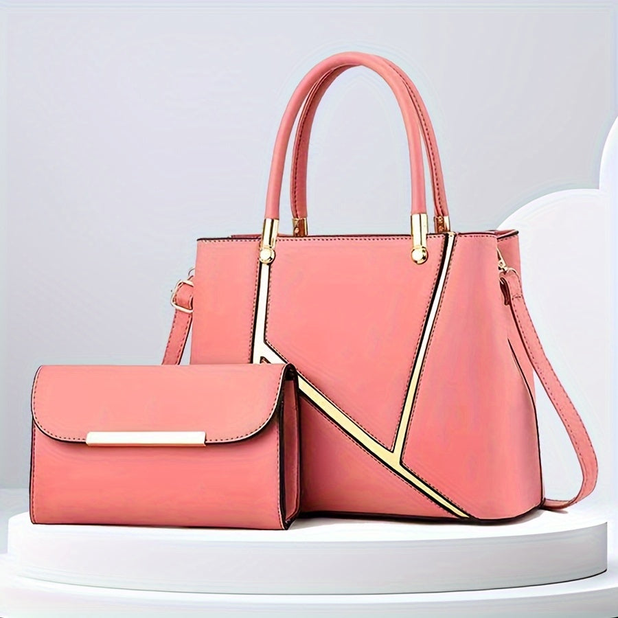 Compact & elegant women's crossbody purse from a 2-piece handbag set. Perfect for essentials & chic styling.