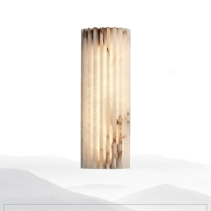 Wall lamp: Elegant alabaster LED light, modern architectural lighting for sophisticated homes.