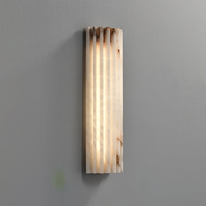 Beautiful alabaster LED wall sconce, elegant and modern decor for any room in your home.