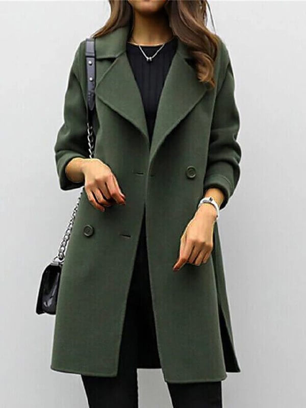 Stylish brown women's winter jacket, elegant design for warmth & timeless fashion in cold weather.