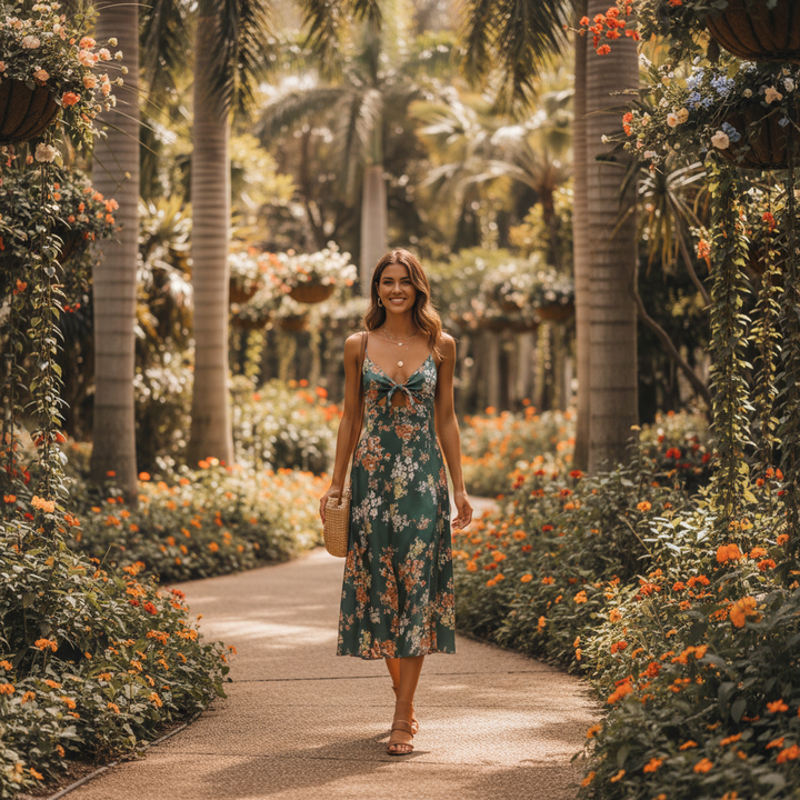 Women's formal floral spaghetti strap maxi dress, perfect for weddings