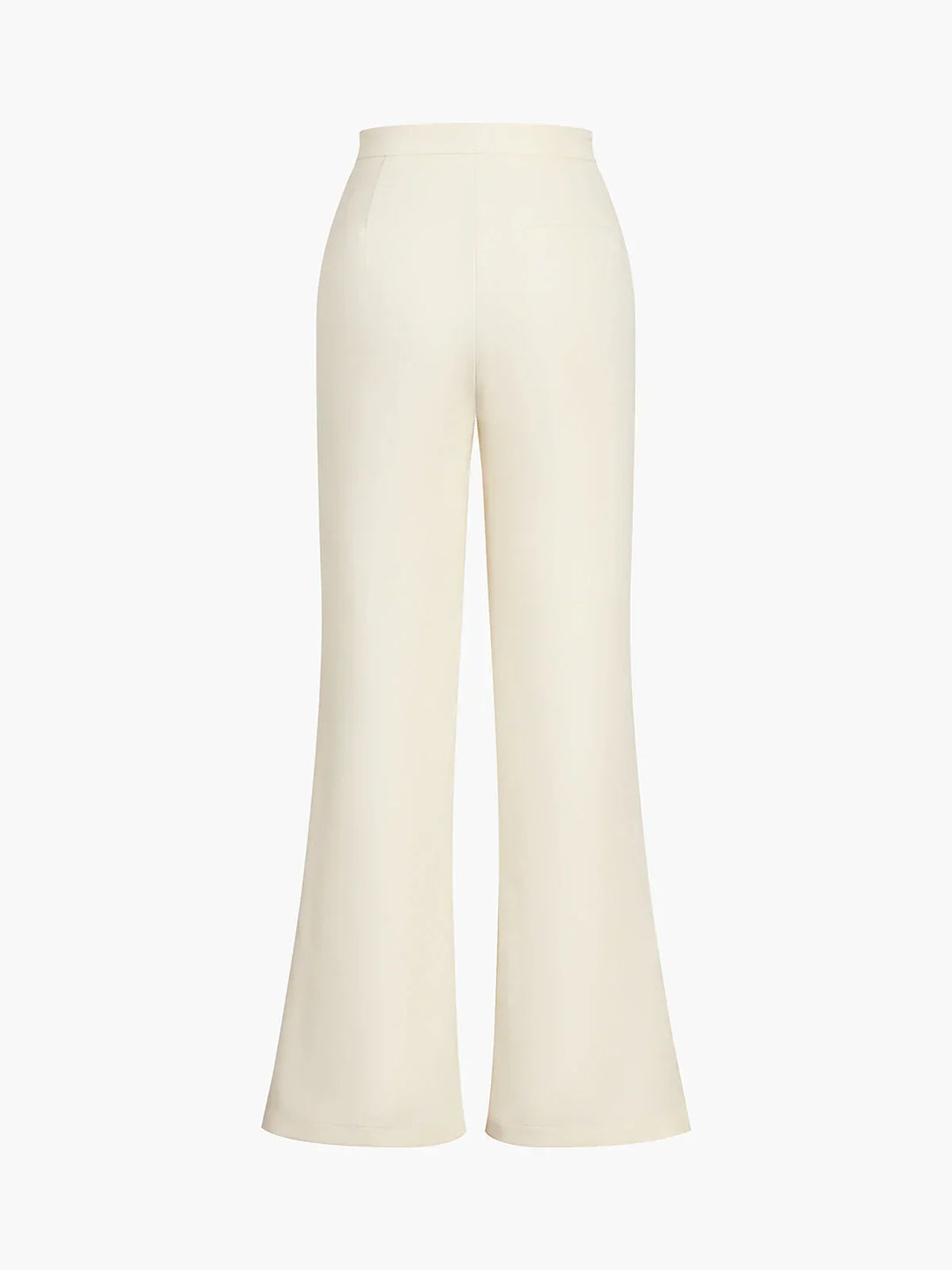 Beige corset set for women. Elegant two piece outfit with wide leg pants.