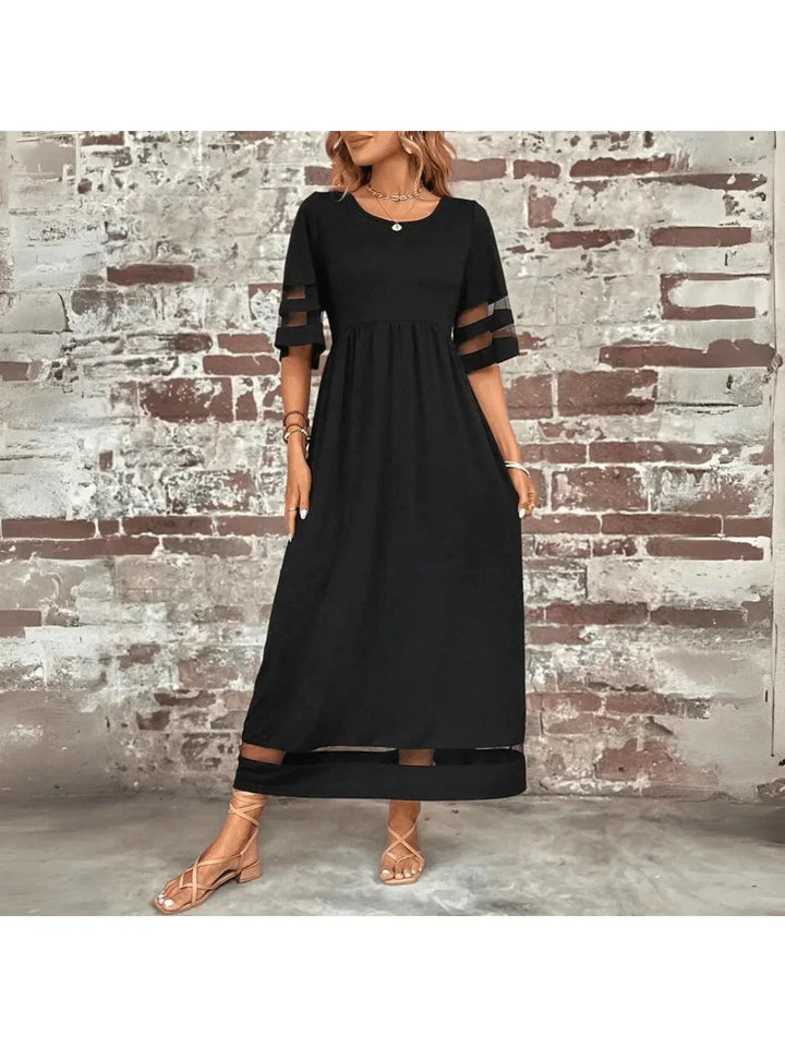 Chic green midi dress with tummy control, perfect for special occasions.