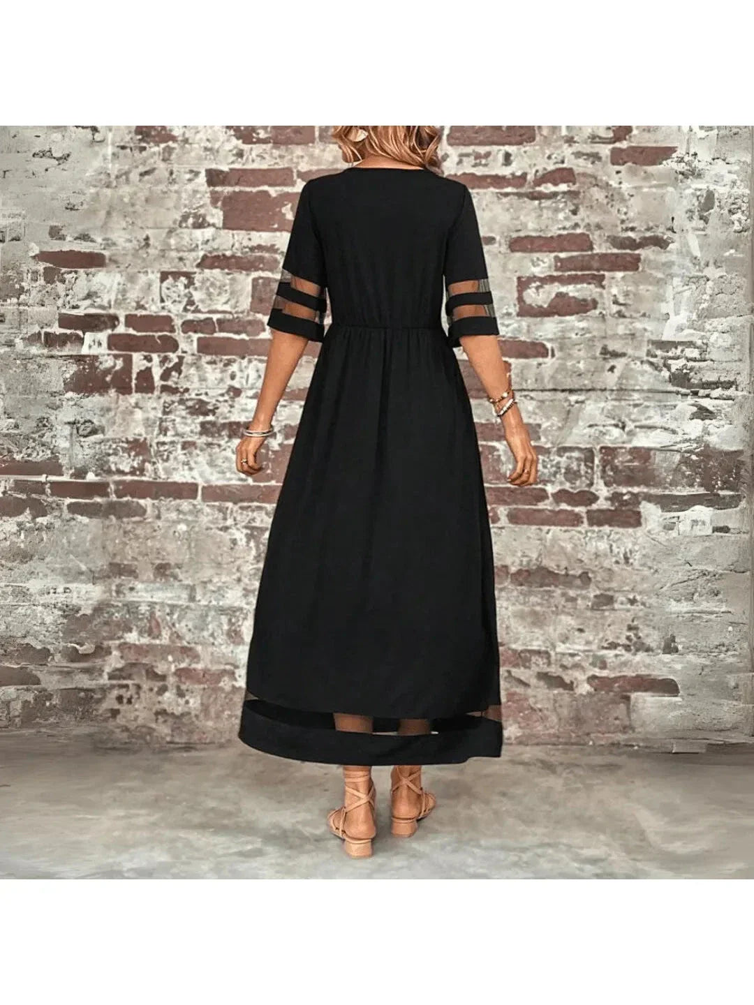 Flattering midi dress for women, offering tummy control and versatile style.
