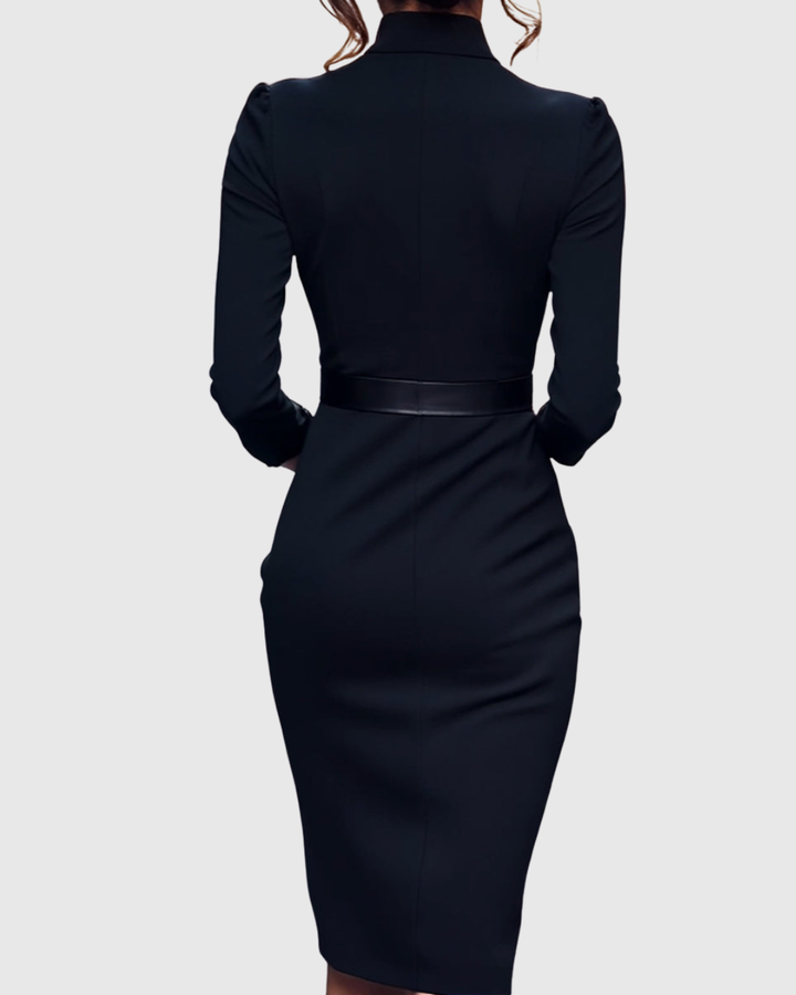 Women's flattering midi pencil dress, perfect for work & elegant day to night wear.