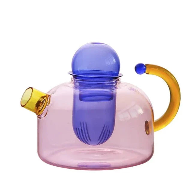 Elegant borosilicate glass tea set in stylish gift packaging. A perfect gift idea for tea lovers & home enthusiasts.