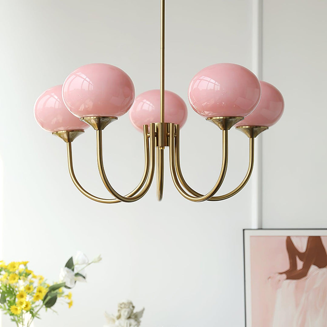 Elegant silver-finish ring light, perfect modern lighting for a minimalist dining room.