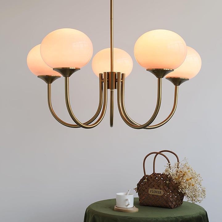 Unique brass ring pendant, a statement overhead fixture for contemporary interiors.