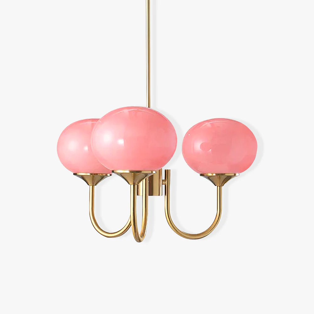 Elegant silver-finish pendant, a modern circle lamp with glass spheres for living.