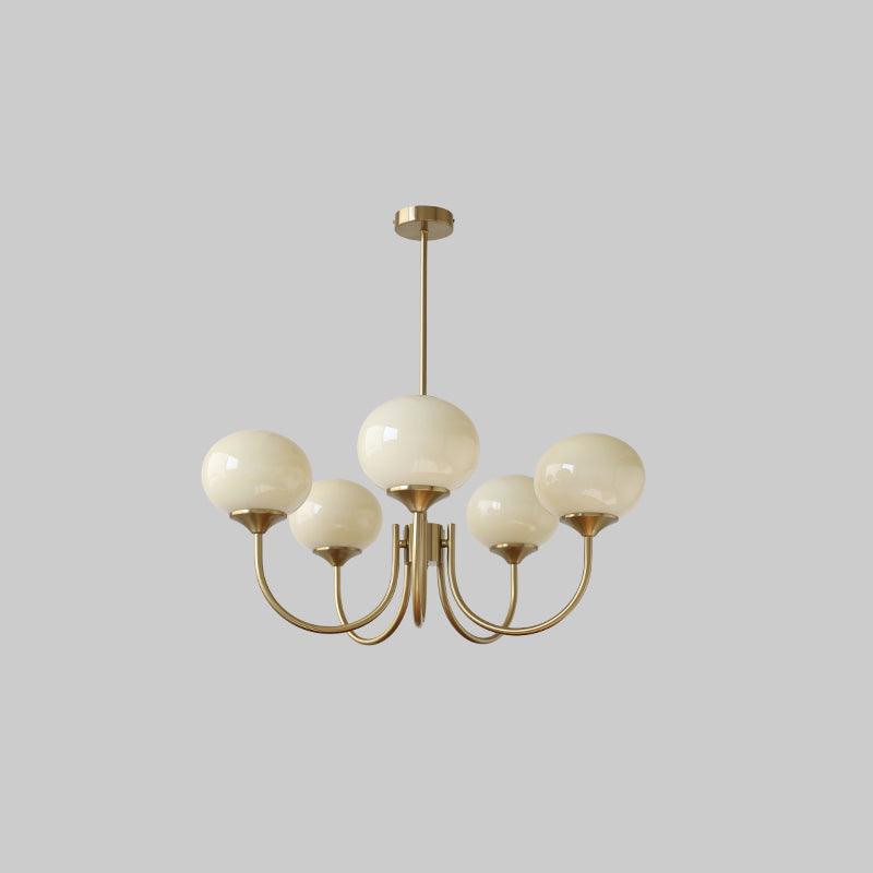 Unique gold-finish circle light, providing modern ambient illumination for homes.