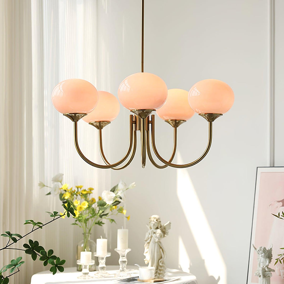 Luxurious chrome ring light, a striking modern lighting fixture for any home.