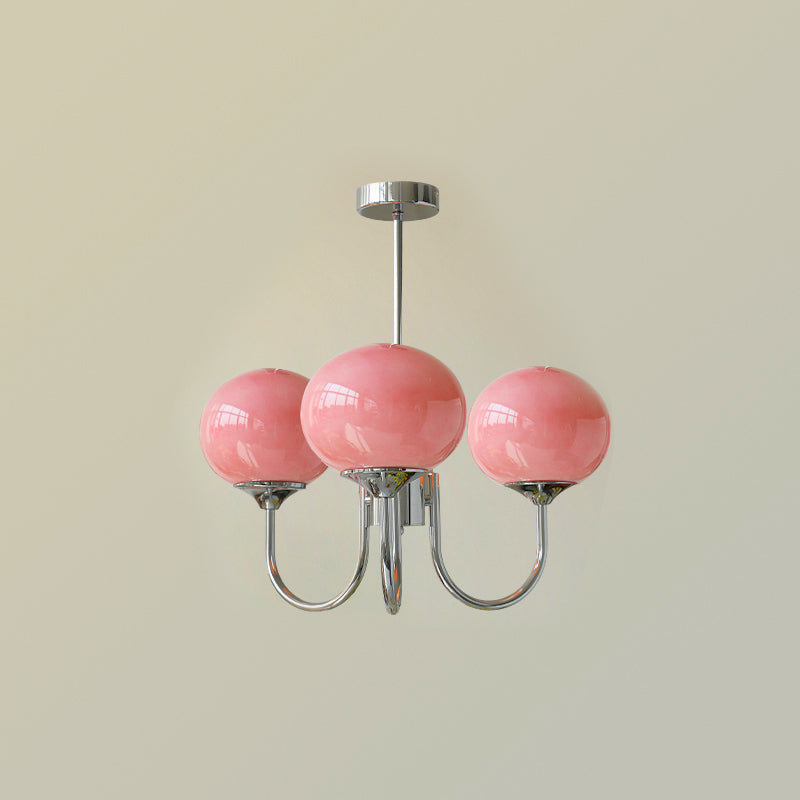 Stylish chrome ring light, ambient lighting with opal glass for modern homes.
