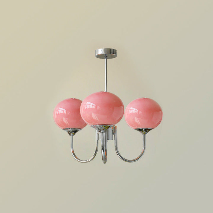 Stylish chrome ring light, ambient lighting with opal glass for modern homes.