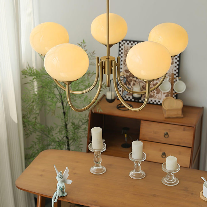 Contemporary gold-finish pendant lamp, a sleek circle design for modern living.