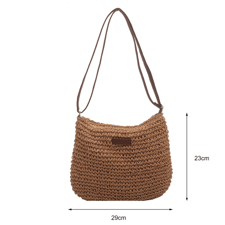 Modern brown and beige women's handbag, a practical and elegant fashion accessory.