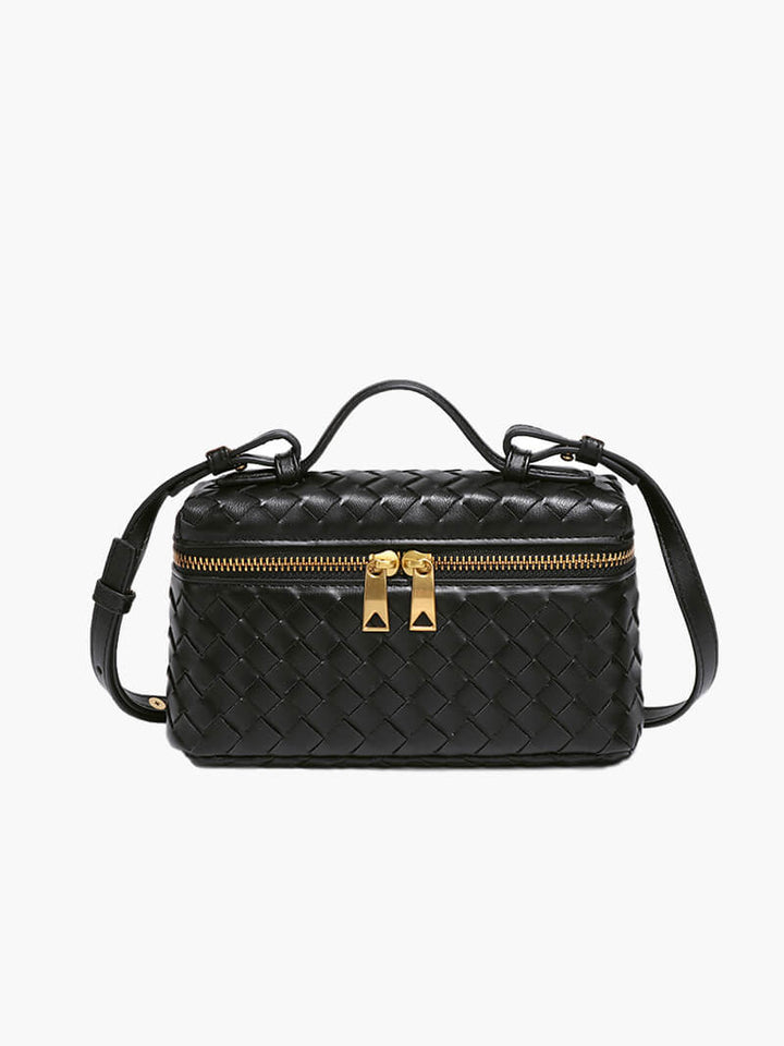 Elegant compact women's shoulder bag with chic woven texture, perfect for modern daily wear.