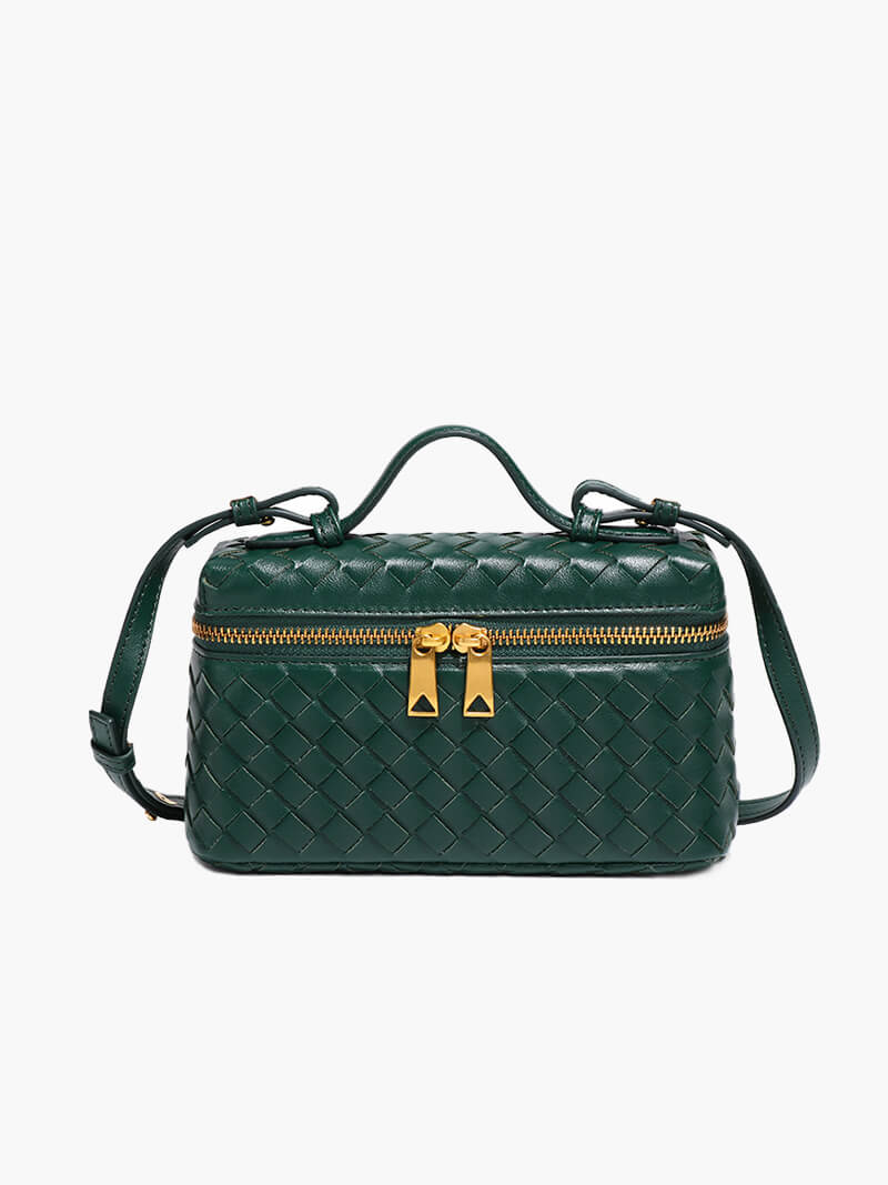 Chic & compact women's shoulder bag, elegant woven texture handbag, perfect for modern everyday style.