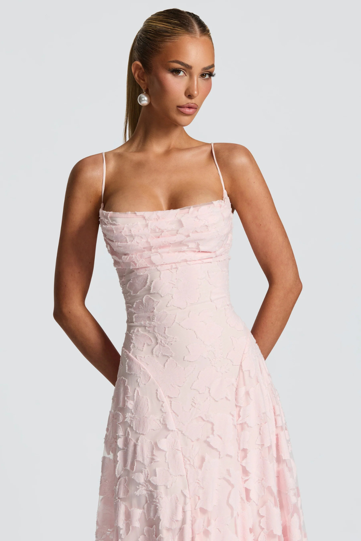 Elegant floral brocade maxi dress, a versatile formal long dress for women's special events.